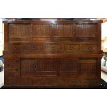 Japanese large two-section Omi-mizuya style tansu chest, fuki-urushi (wiped) lacquer, upper