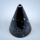 Richard Marquis (b. 1945) "Noble Effort" art glass vase, 1987, having a conical body executed in