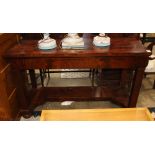 American Empire style console table, by Paine Boston Furniture Co., having a shaped back over the