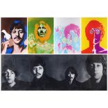 (lot of 5) Richard Aredan (American, 1923-2004), Psychadelic Beatles (John, Paul, Ringo, and