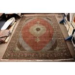 Persian Mahi Tabriz carpet, 11'5" x 16'5"