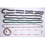 Collection of unmounted stones, multi-stone bead, gold-filled and metal jewelry Including 1)