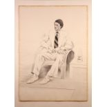 David Hockney (British, b. 1937), "Joe McDonald, from: Friends," 1976, lithograph, pencil signed