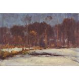 Gustav Wolff (German/American, 1863-1935), Winter Woods, oil on canvas (laid down on board),