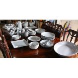 (lot of approx. 75) Restoration Hardware Chinese porcelain table service in gray, consisting of (