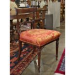 Regency side chair, circa 1820, having a concave crest-rail over the carved horizontal back splat,