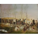 (lot of 2) Attributed to Ernest Meissonier (Italian, 1815-1891), Battles Scenes from the French-