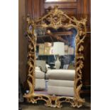 Rococo Revival "grotto" style wall mirror, 44"h