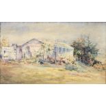 Mary Amanda Lewis (American, 1872-1953), Old Homestead, watercolor, signed lower right, overall (