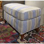 Contemporary upholstered ottoman, 18"h x 27"w x 15"d