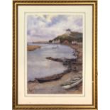 European School (20th century), Coastal Scene, watercolor, signed indistinctly, "Eysex,