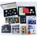 (lot of approx 19 single or sets) United States assorted coin collection, including many proof sets,