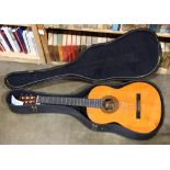 Yamaha G-100A six string guitar, with fitted case, original label affixed to interior, case 40.5"l