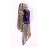 Mexican William Spratling amethyst, sterling silver parrot brooch Designed as a parrot, measuring