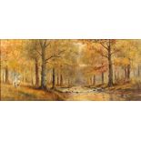 George H. Flavelle (American, 1868-1945), Fall Landscape, watercolor, signed lower left, overall (