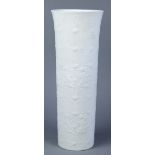 Rosenthal porcelain vase, having a flared rim over the cylindrical body, the body having a foliate