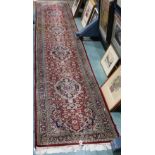 Indo Sarouk runner, 2'7" x 12'9"