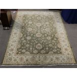 Pakistani vegetable dyed Oushak carpet, 7'9" x 5'10"