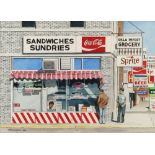 Sandwiches Sundries, watercolor, signed "Forrester" lower left, overall (with mat): 22"h x 24"w