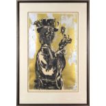 Endre Szasz (Hungarian/American, 1926-2003), "The Humanist," screenprint, pencil signed lower right,