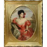 Manner of John Singer Sargeant (American, 1856-1925), Portrait of a Lady, oil on canvas, unsigned,