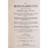 (lot of 5) Monogramists. Nagler. "Die Monogrammisten...", Munich & Leipzig, 1879. Complete in five