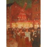 Victor Guerrier (French, 1893-1968), Moulin Rouge, oil on canvas, signed lower left, canvas: 39.75"h