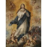 Follower of Bartolome Esterban Murillo (Spanish, 1617-1682), "The Immaculate Conception," oil on
