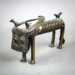 Egyptian Bull, bronze sculpture, unsigned, 20th century, overall: 5"h x 9"w x 4"d