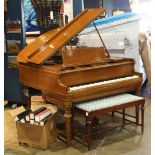 (lot of 3) Chickering Baby Grand Player piano, serial number 143205, circa 1925, with bench and
