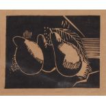 Walt Kuhn (American, 1877–1949), "Pears," woodblock print, pencil signed lower right, overall (