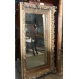 Rococo Revival gilt wall mirror, 4'5'' x 3'5''