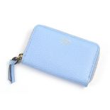 Gucci Swing Card Case, executed in light blue calf leather, 5"l