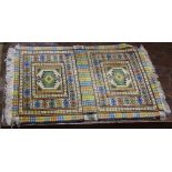 Persian Hamadan carpet double bagface, 29" x 19"