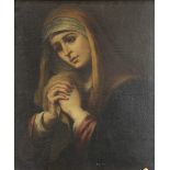 European School (19th century), Madonna, oil on canvas, unsigned, overall (with frame): 36.5"h x