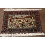 Hereke silk carpet, signed, 2'1" x 2'11"