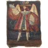 Spanish Colonial School (19th century), Untitled (Angel), oil on canvas, unsigned, canvas (