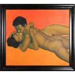 Tomas Concepcion (Filipino, b. 1933), Lovers' Embrace, 1969, oil on canvas, signed and dated lower