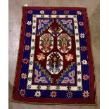 Multi color Turkish hooked rug, 3' x 5'