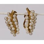 Pair of Tiffany & Co. cultured pearl and 14k yellow gold earrings Featuring (39), 2.5 mm, cultured