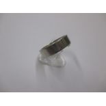 A platinum band ring, approx. weight 8.6g, unmarked but tested