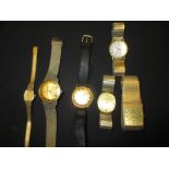 6 vintage wristwatches to include a Tissot example