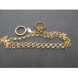 2,9ct Gold rings and a necklace, approx. weight 28g