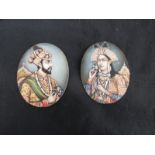 A pair of antique Indian portrait miniatures