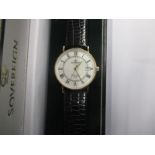 A 9ct gold case wristwatch by Sovereign