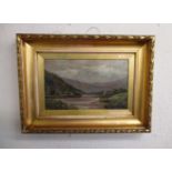 A oil on board by Edith Bullock (1886-1911) The Conway at Betws y-Coed 1886 in original frame