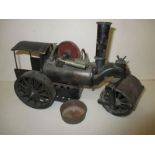 A vintage live steam road roller