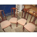 4 antique dining chairs