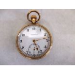 A 1930s 9ct gold cased pocket watch by Vertex