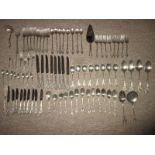 A canteen of American Wallace sterling silver cutlery, 86 pieces , approx. weight 1800g